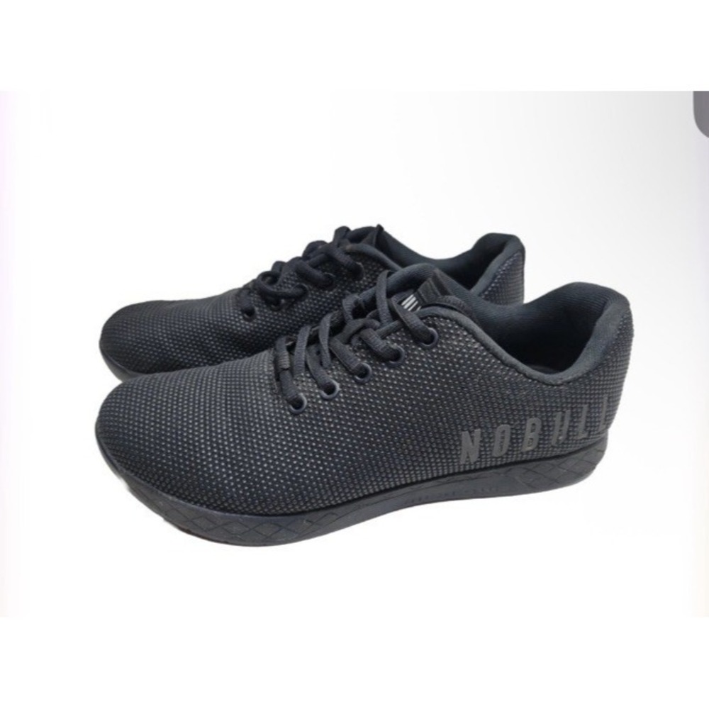 Nobull SuperFabric Trainers Low Top Unisex Men's 9 Women's 10.5 Black Gym Shoes
